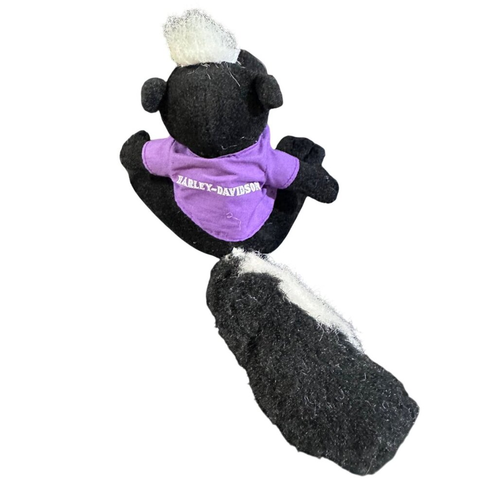 Vintage 1999 Harley-Davidson "Starke" The Skunk Plush Bean Bag Toy Black/White W - Picture 3 of 8